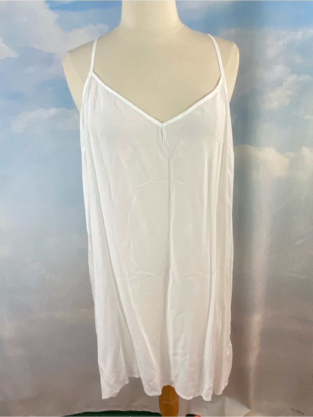 J. Crew White Slip Dress with Thin Straps